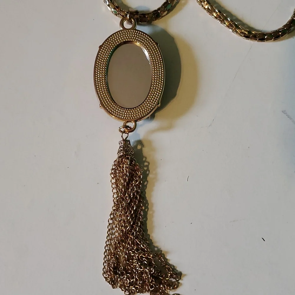 Fashion gold tone rope chain with 2